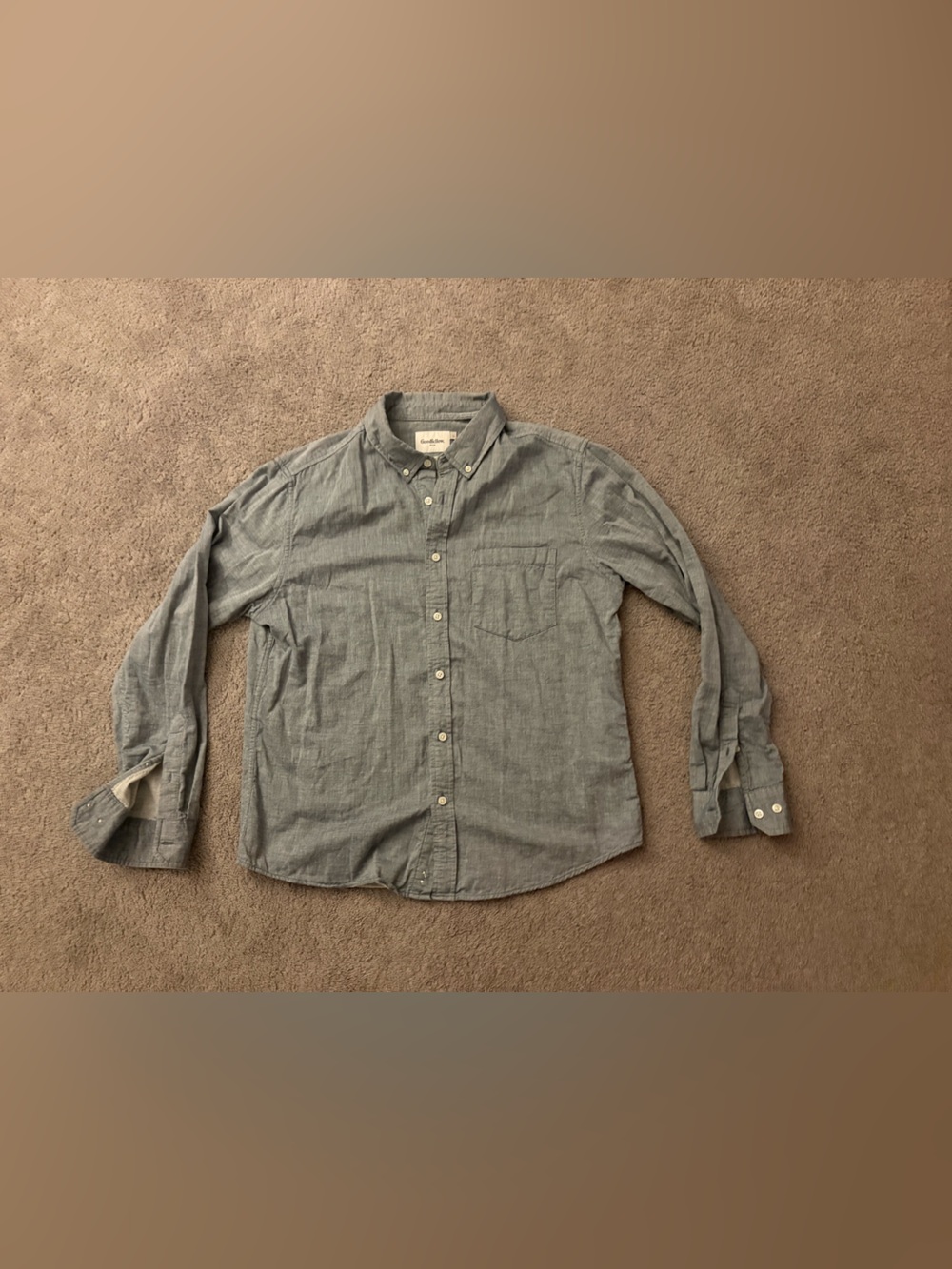 Goodfellow & Co Light Gray Button-Up Shirt